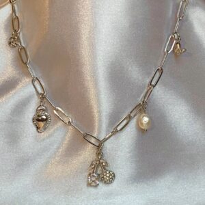Collier à charms argenté